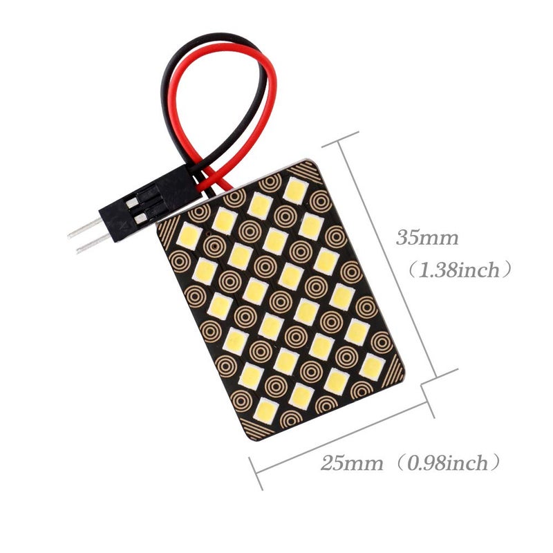 GLL Panel Interior Dome LED Reading Lights for Car Auto 2835 24-SMD White DC12V T10+BA9S+Festoon Adapter Pack Of 4 - Image 2